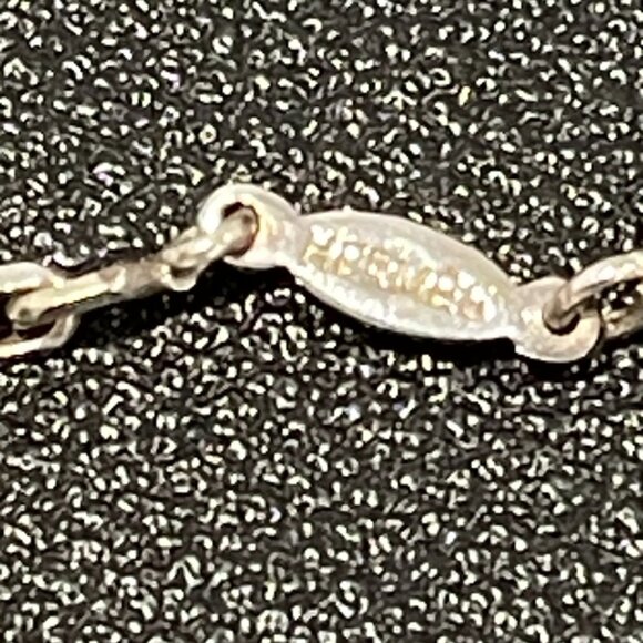 Hermes Sterling Silver & 18K Gold Pendant Necklace (2239) - Picture 4 of 5